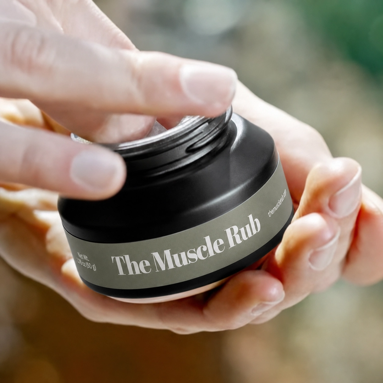 TheMuscleRub product jar